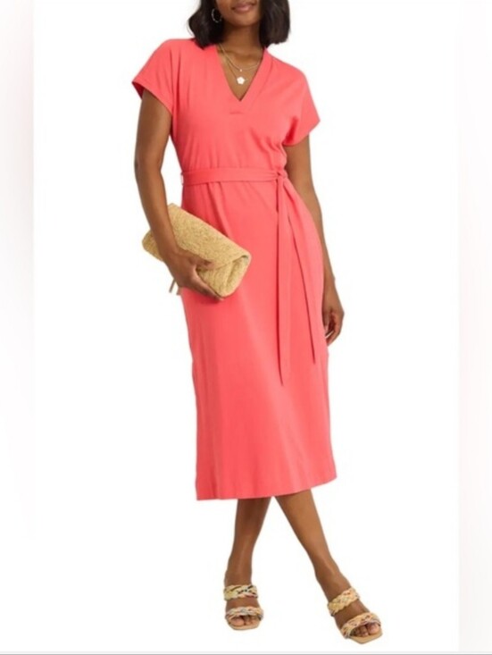 Tommy Bahama Dresses & Skirts - NWT Tommy Bahama Islandscape Jersey Midi Dress Melon Berry Size M